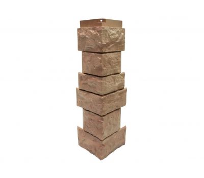 Угол наружный Цокольный сайдинг «Камень северный» Терракотовый от производителя  Nordside по цене 515 р