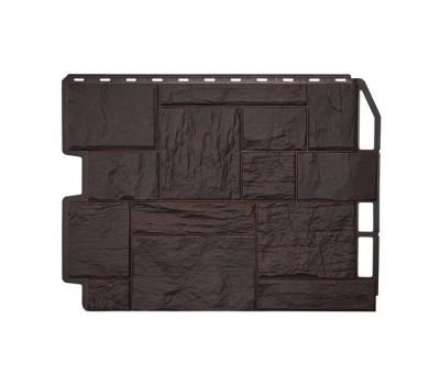 Фасадные панели Туф 3D - Темно-коричневый от производителя  Fineber по цене 520 р