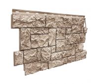 Фасадные панели (цокольный сайдинг) коллекция камень дикий- Песочный Фасадные панели (цокольный сайдинг) коллекция камень дикий- Песочный