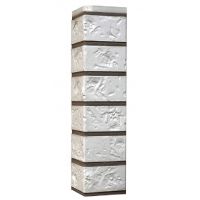 Угол наружный Цокольный сайдинг «Старый форт» Дымчато-Белый Угол наружный Цокольный сайдинг «Старый форт» Дымчато-Белый