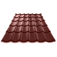 Металлочерепица Norman полиэстер 0,5 сталь RAL 8017 Коричневый