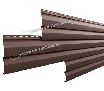Металлический сайдинг МП СК-14х226 (ПЭ-01-8017-0.45) Коричневый шоколад от производителя  Металл Профиль по цене 601 р