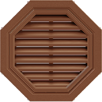 Восьмиугольная фронтонная вентиляционная решётка Коричневая Восьмиугольная фронтонная вентиляционная решётка Коричневая