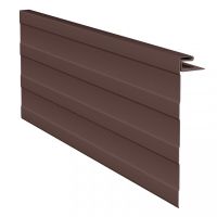 J-фаска ( ветровая, карнизная планка ) коричневая для винилового сайдинга J-фаска ( ветровая, карнизная планка ) коричневая для винилового сайдинга