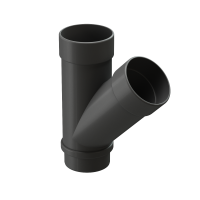 Тройник 45˚ Lux ПВХ Графит Тройник 45˚ Lux ПВХ Графит